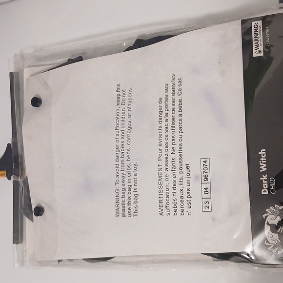 Kids Basic Witch Costume Black Size Small 4-6 in Package NWT - Picture 6 of 7